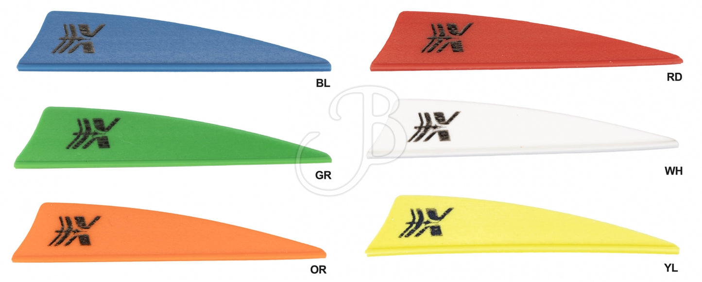 Cross-X Vane Shield 2,5 Zoll, 50 Stück, langlebige Flügelabdeckungen für Bogenschießen, robustes Zubehör, A53X622