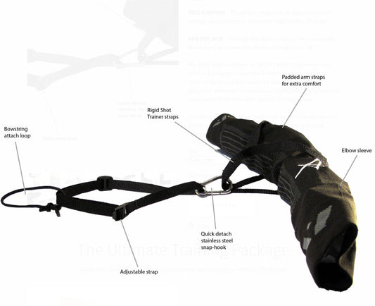 Astra Shot Trainer von Astra Archery, Armumfang 30 cm, Nahaufnahme des Trainingsgeräts für Bogenschützen