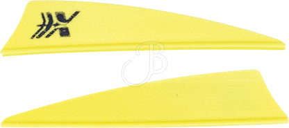 Cross-X Vane Shield 2,5 Zoll, 50 Stück, langlebige Arrowschirme für Luftgewehre, weiße Kunststoff-Vanes in Verpackung