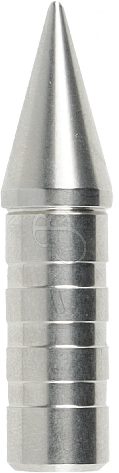 Bohning Spitzen für Easton X23, 12 Stück, scharfe Pfeilspitzen für Bogenschießen, schwarze Metallspitzen auf weißem Hintergrund