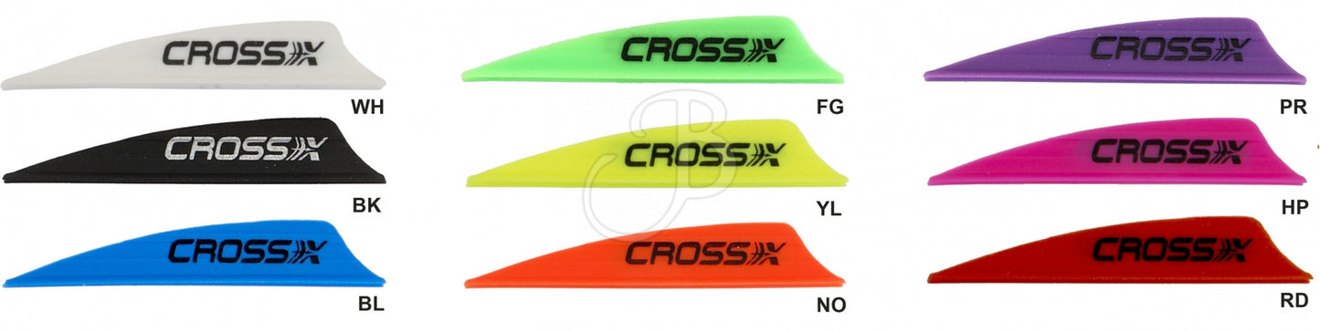 Cross-X Vane Hybrid Pfeile mit 50 Stück, langlebige Hybridspitzen für Bogenschützen, im Bild sichtbar