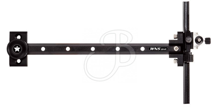 WNS Visier SJA-50 Long, klarer Schutzschild mit verstellbarem Kopfband für Schutzhelme, auf einem weißen Hintergrund.