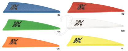Cross-X Vane Shield 2,5 Zoll, 50 Stück, langlebige Flügelabdeckungen für Bogenschießen, robustes Zubehör, A53X622