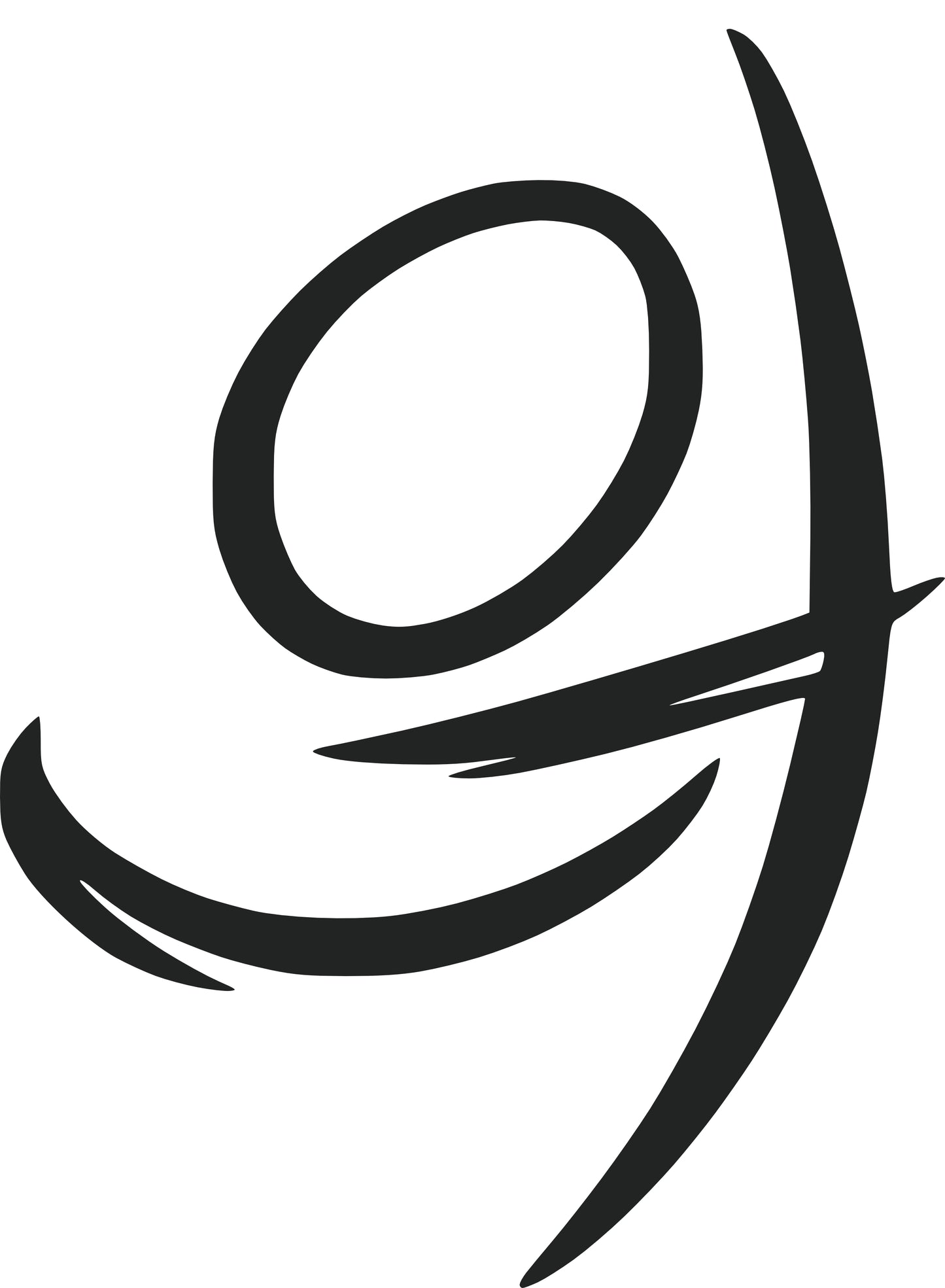 Archery Services Logo, stilisiertes Symbol für Spitze und Bushing einkleben, modernes Design in Blau und Weiß