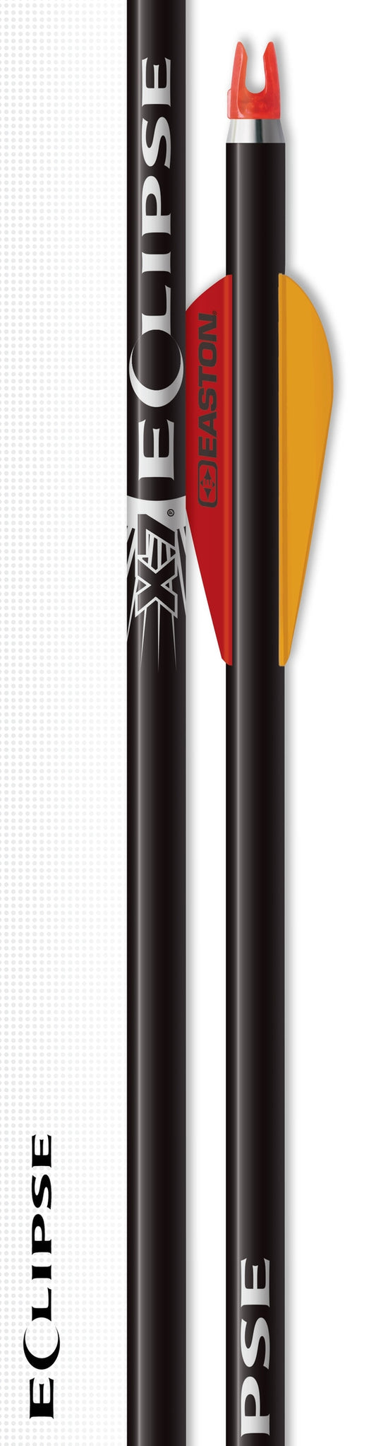Easton X7 Eclipse Parallel Pfeil mit schwarzem Schaft und grünen Details, für Bogenschießen, detailreiche Ansicht