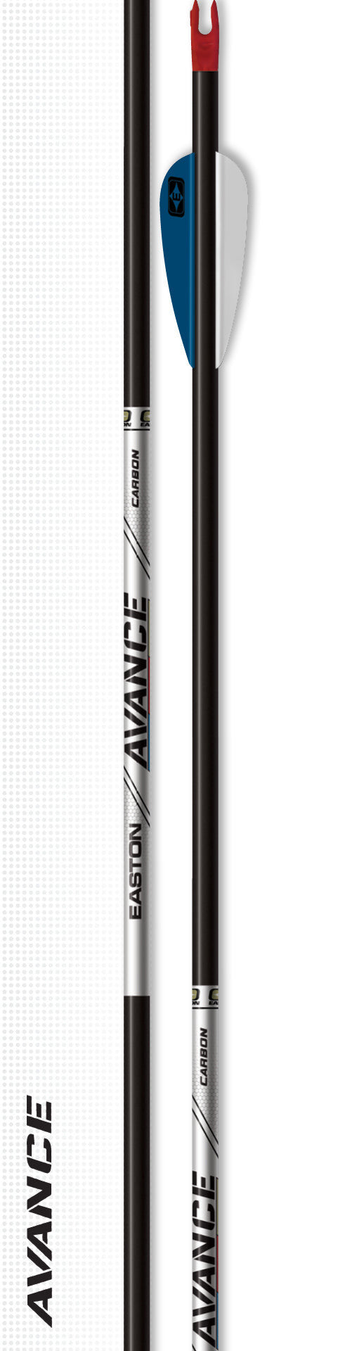 Parallelbogen Easton Avance von Easton, sichtbar mit schwarzem Griff und schwarzen Bögen, für Bogenschützen.
