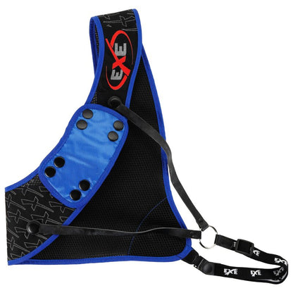 EXE Wizard Brustschutz in Größe XS, schwarzer Schutzgurt mit verstellbaren Riemen für Kampfsport und Training.