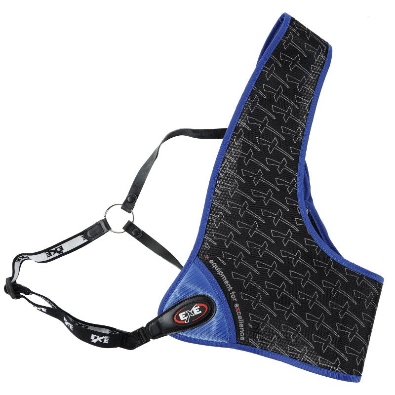 Schwarzer EXE Wizard Brustschutz aus atmungsaktivem Material, für Kampfsport und Boxtraining, in kleiner Größe.