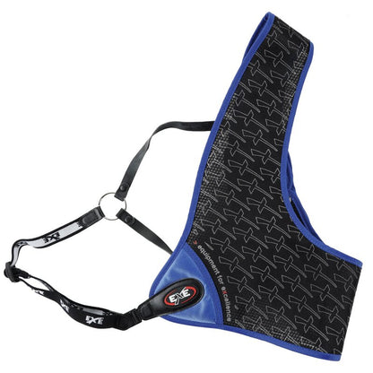 Schwarzer EXE Wizard Brustschutz aus atmungsaktivem Material, für Kampfsport und Boxtraining, in kleiner Größe.