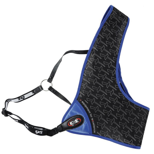 Schwarzer EXE Wizard Brustschutz aus atmungsaktivem Material, für Kampfsport und Boxtraining, in kleiner Größe.