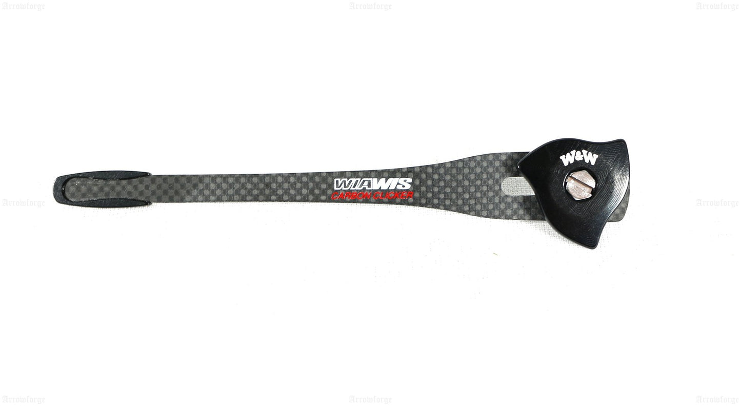 Wiawis Carbon Klicker 8-32 von WIN&WIN, hochwertiger Klicker für Bogenschützen, aus robustem Carbon gefertigt.