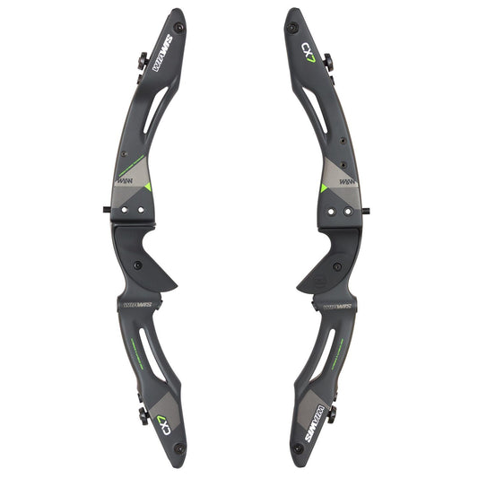 WIN&WIN Wiawis CX7 25" ILF Mittelteil für Bogen, klare Nahaufnahme des hochwertigen, ergonomischen Mittelstücks.