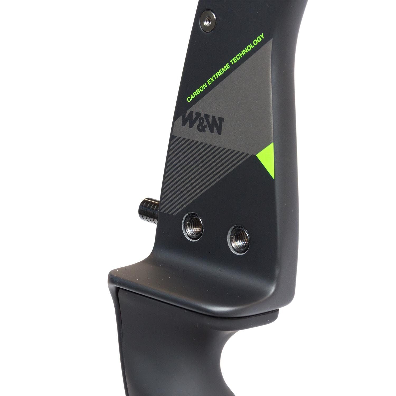 WIN&WIN Wiawis CX7 25" ILF Mittelteil für Bogen, detailreiche Ansicht des hochwertigen Holzstabs für Recurve-Bogen.