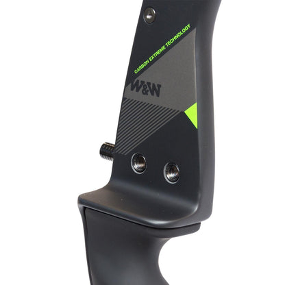 WIN&WIN Wiawis CX7 25" ILF Mittelteil für Bogen, detailreiche Ansicht des hochwertigen Holzstabs für Recurve-Bogen.