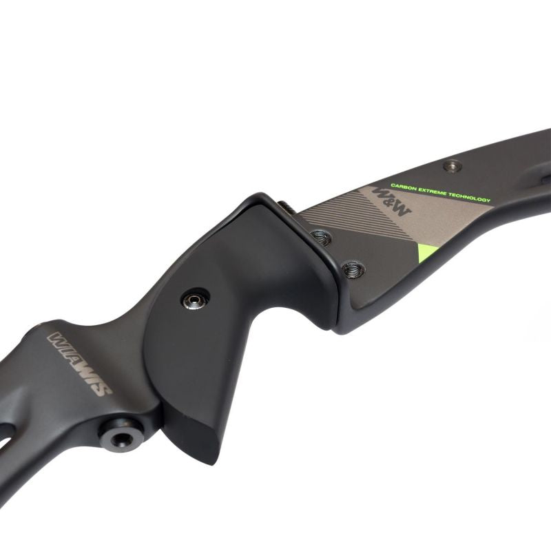 WIN&WIN Wiawis CX7 25" ILF Mittelteil für Bogen, detaillierte Ansicht des Griffstücks und der Konstruktion